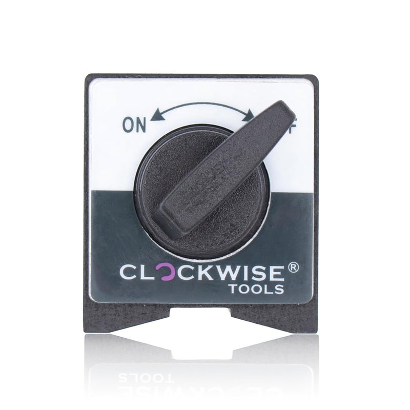 Clockwise Tools Magnetic Base, MGBR-B, Magnet ONLY, with ON/Off Switch, 176 lbs Max Pull Force - Image 1
